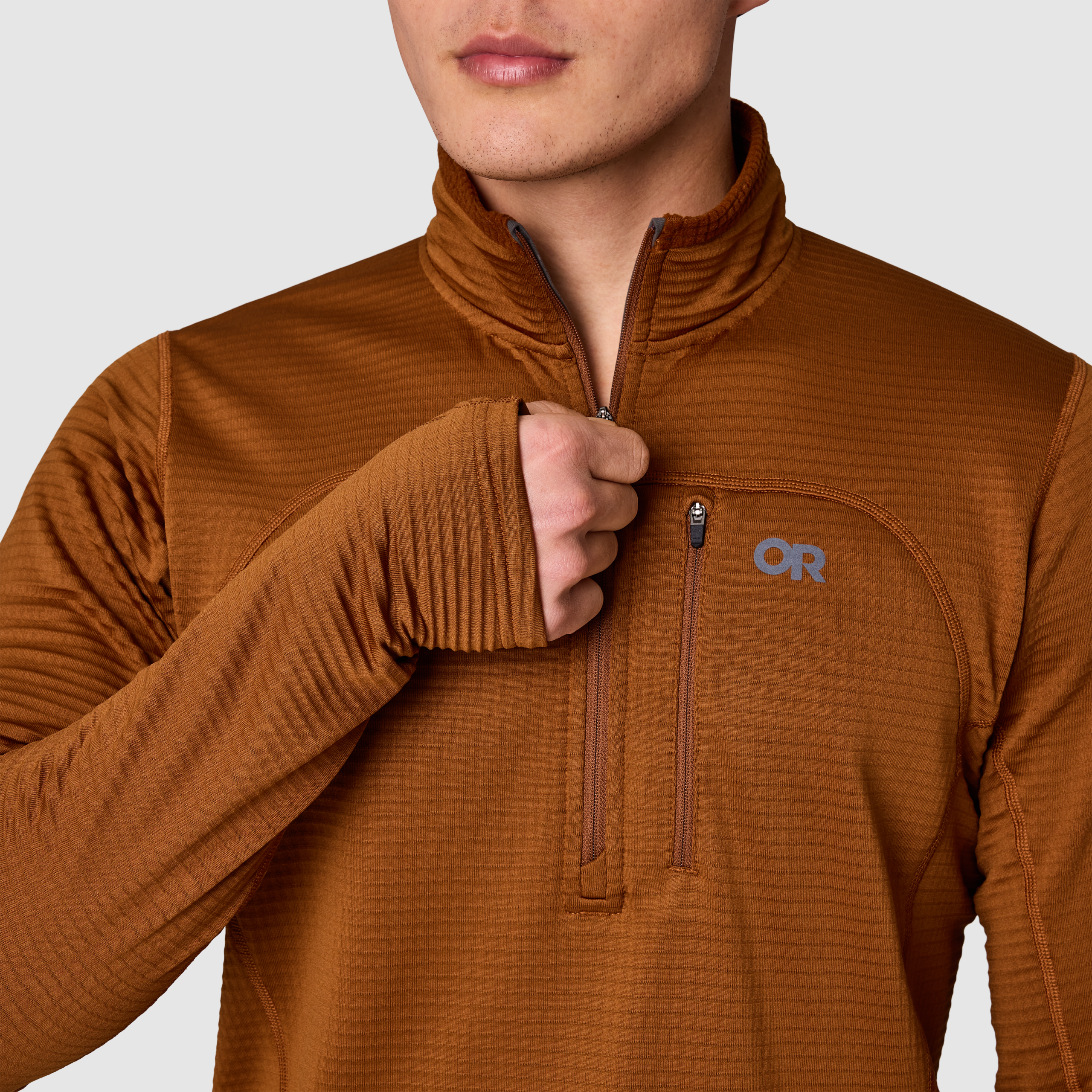 Men's Vigor Grid Fleece Half Zip - Image 10