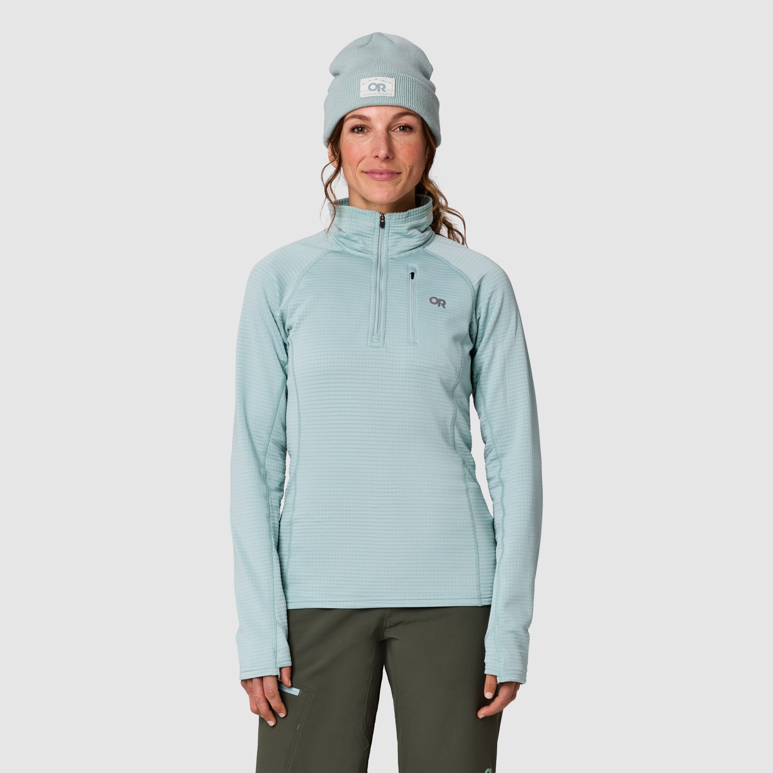 Women's Vigor Grid Fleece Quarter Zip - Image 6