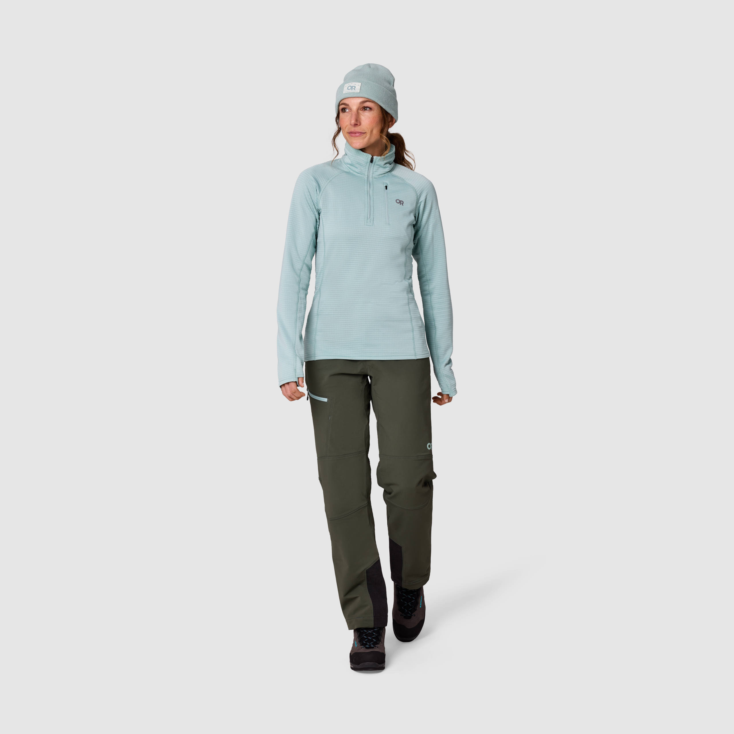 Women's Vigor Grid Fleece Quarter Zip - Image 9