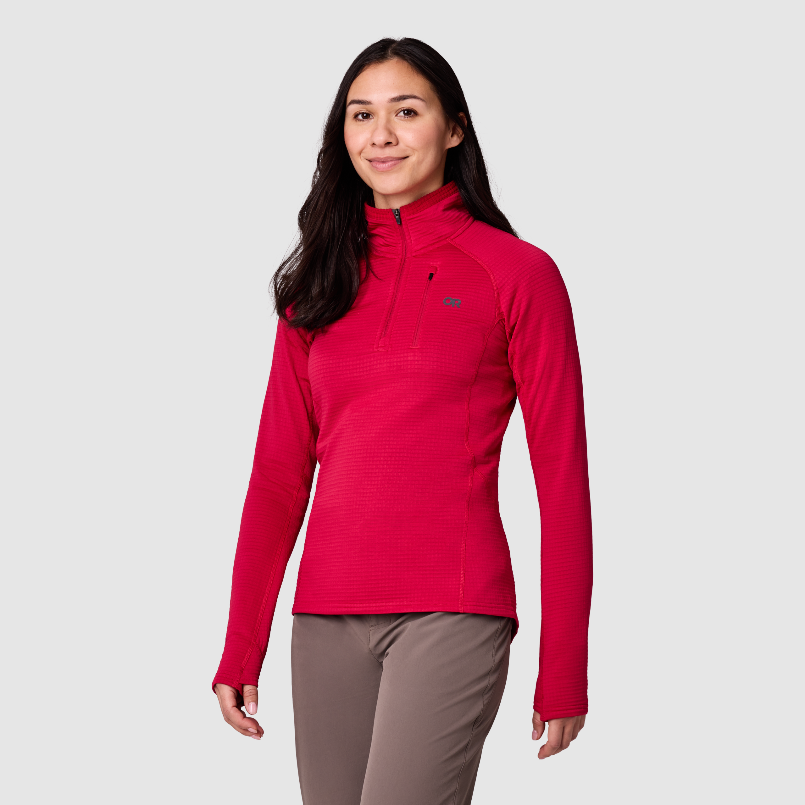 Women's Vigor Grid Fleece Quarter Zip - Image 3
