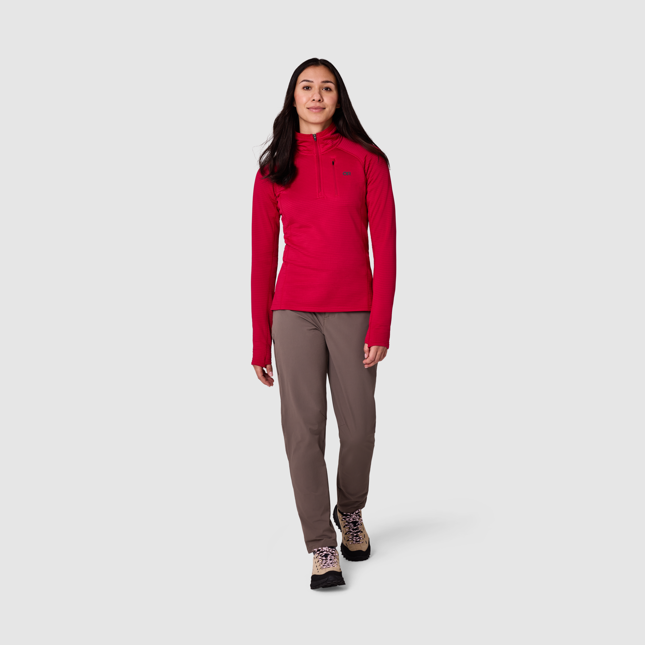 Women's Vigor Grid Fleece Quarter Zip - Image 4