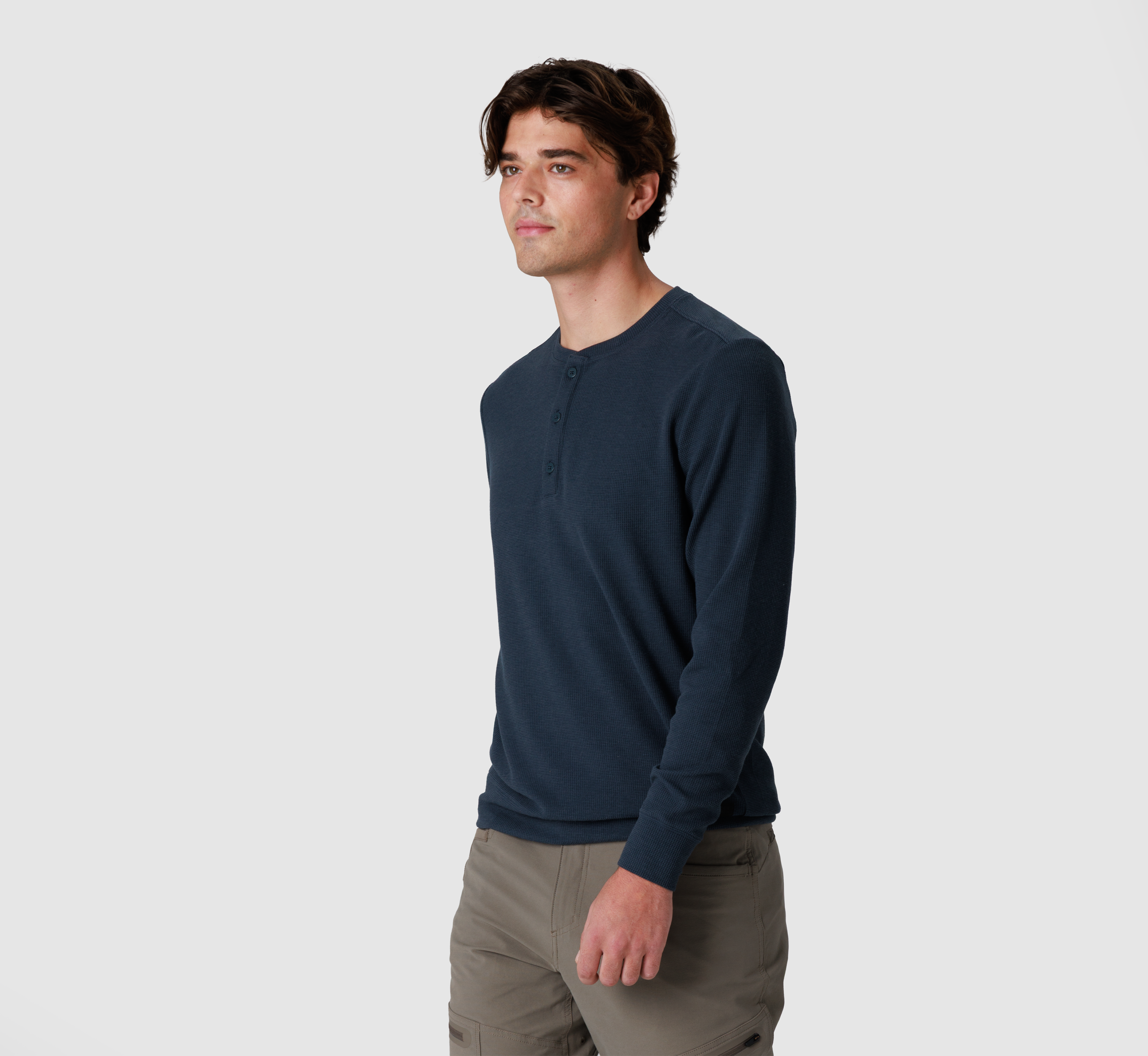 Men's Eclipse Waffle Long Sleeve Henley - Image 9