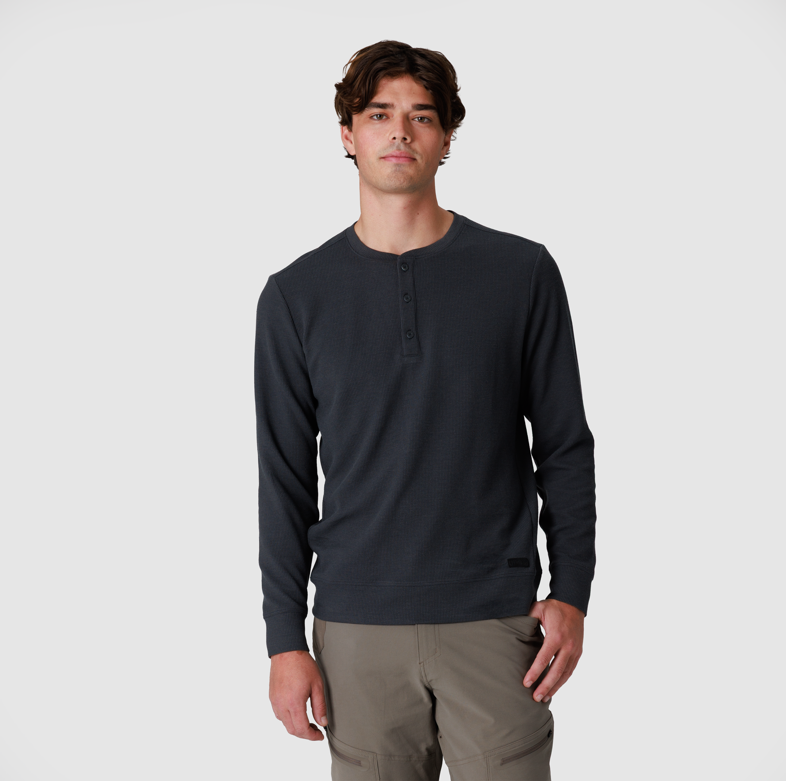 Men's Eclipse Waffle Long Sleeve Henley - Image 12