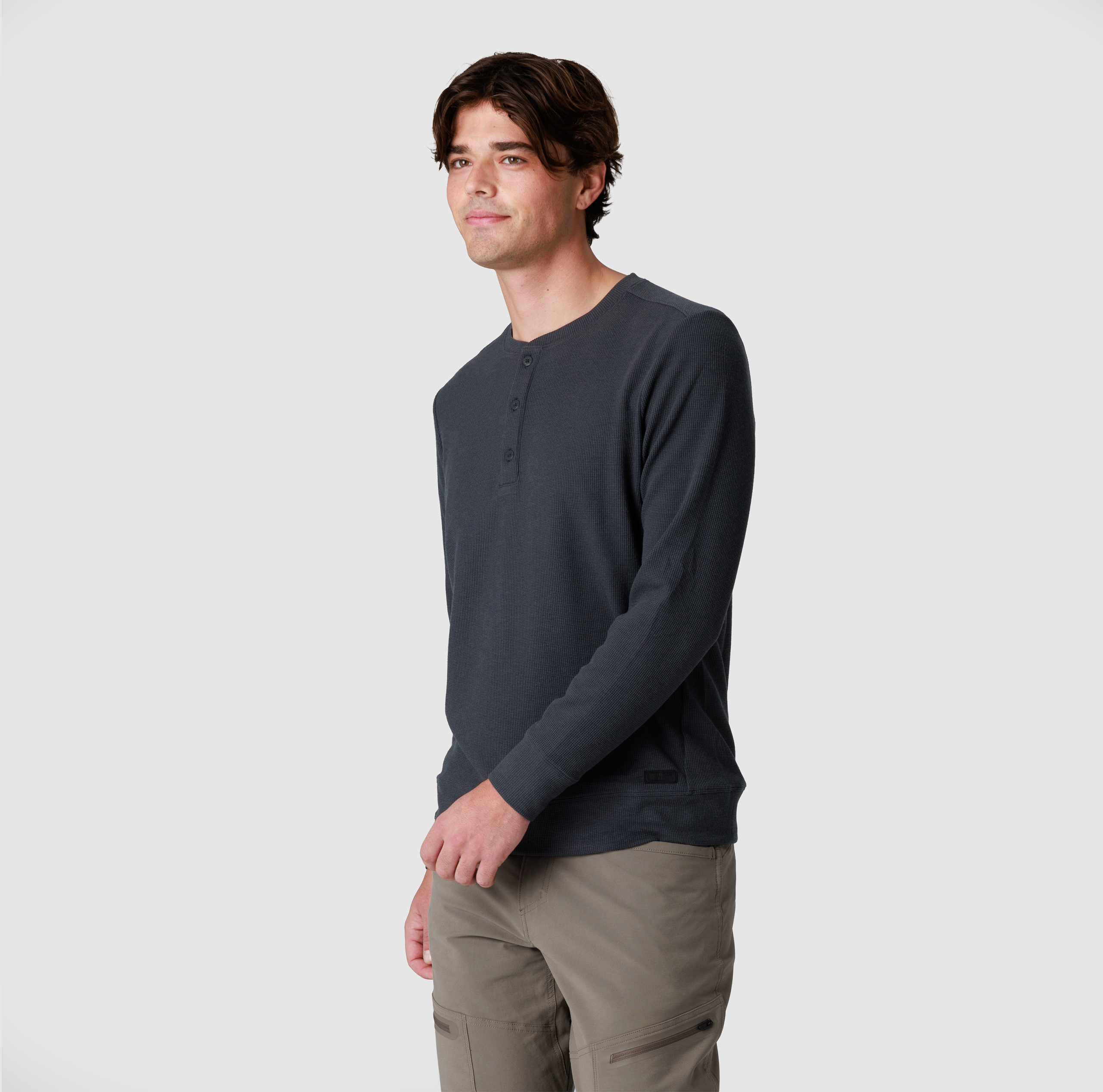 Men's Eclipse Waffle Long Sleeve Henley - Image 14