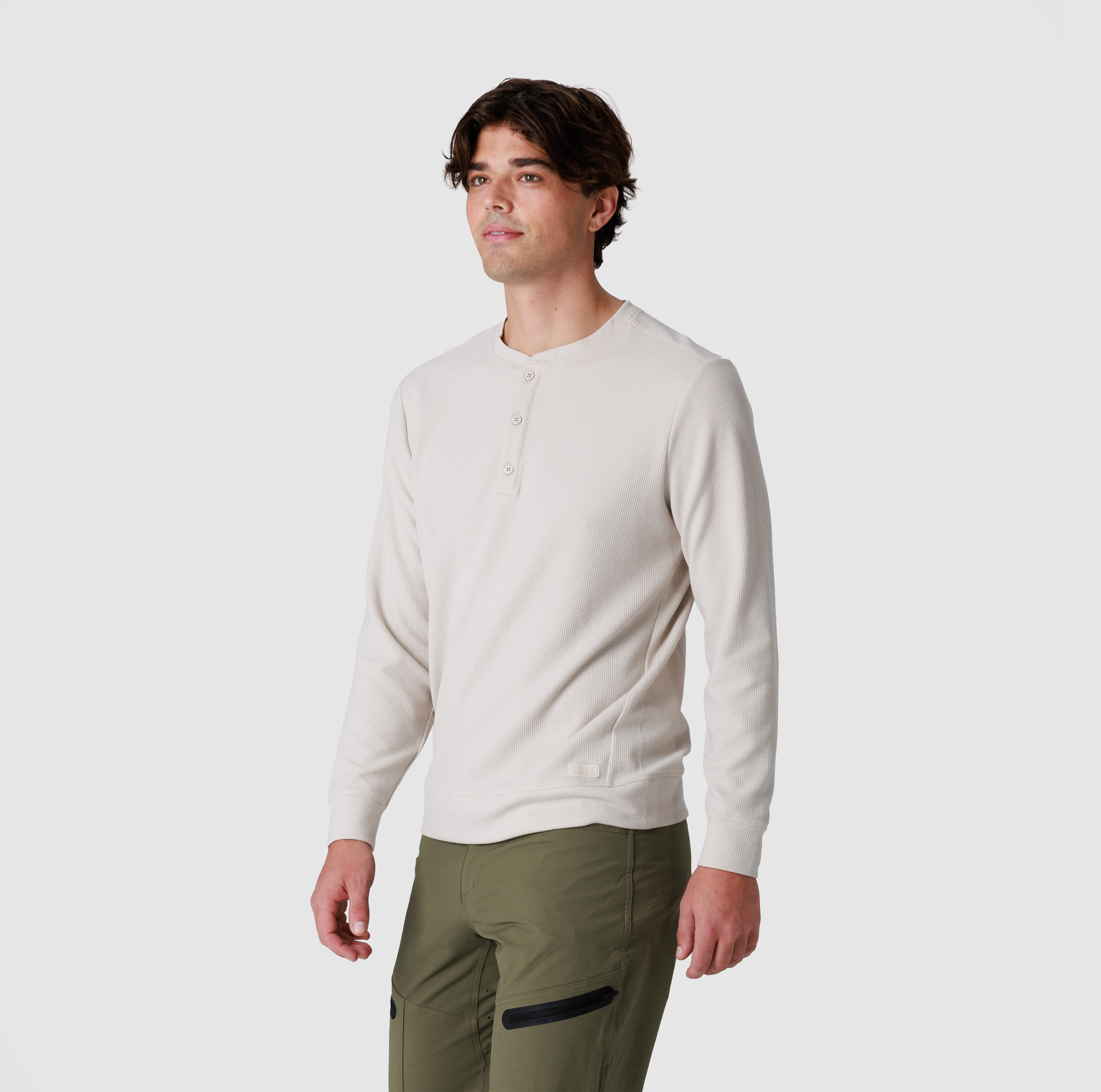 Men's Eclipse Waffle Long Sleeve Henley - Image 3