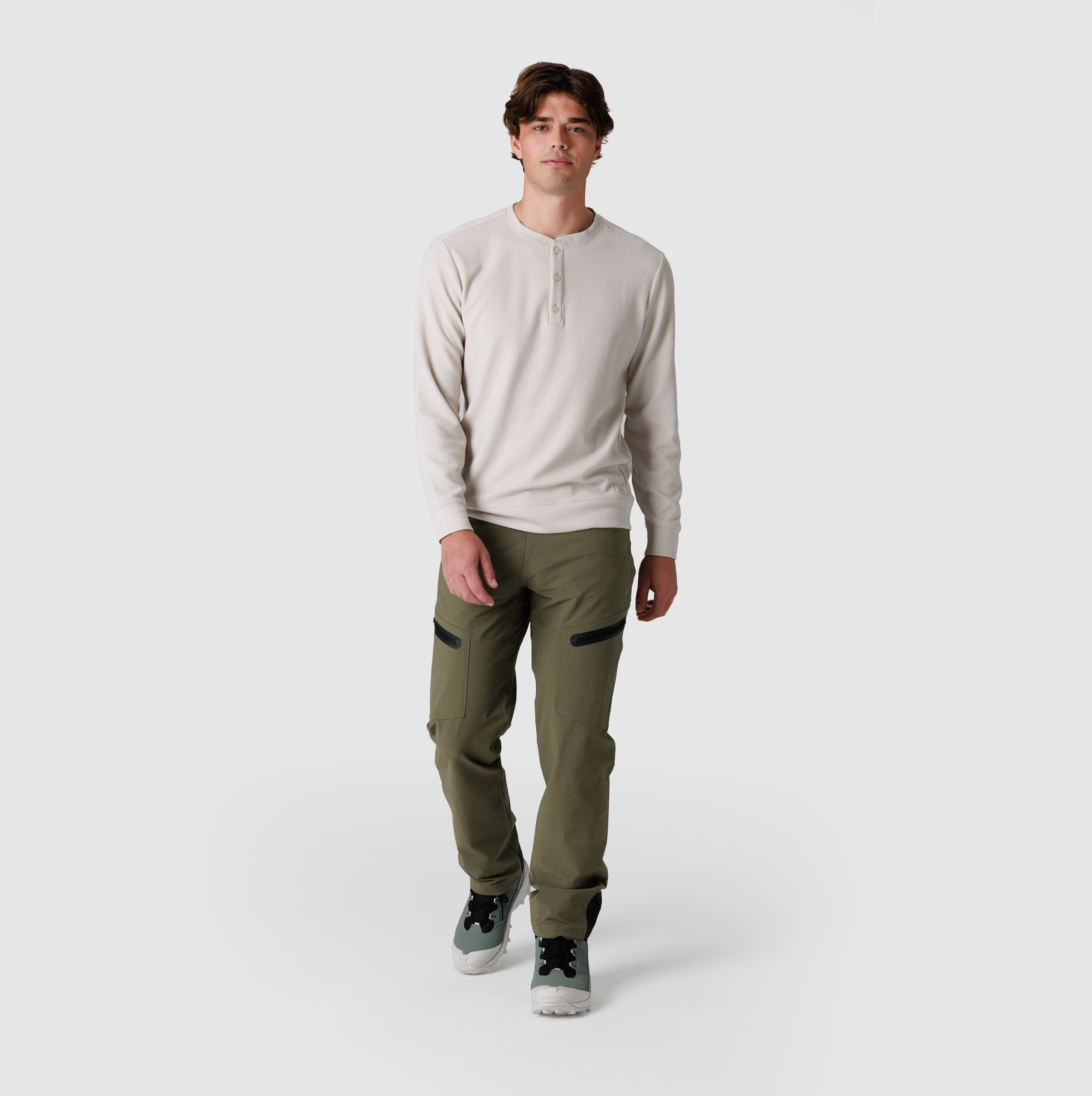Men's Eclipse Waffle Long Sleeve Henley - Image 4