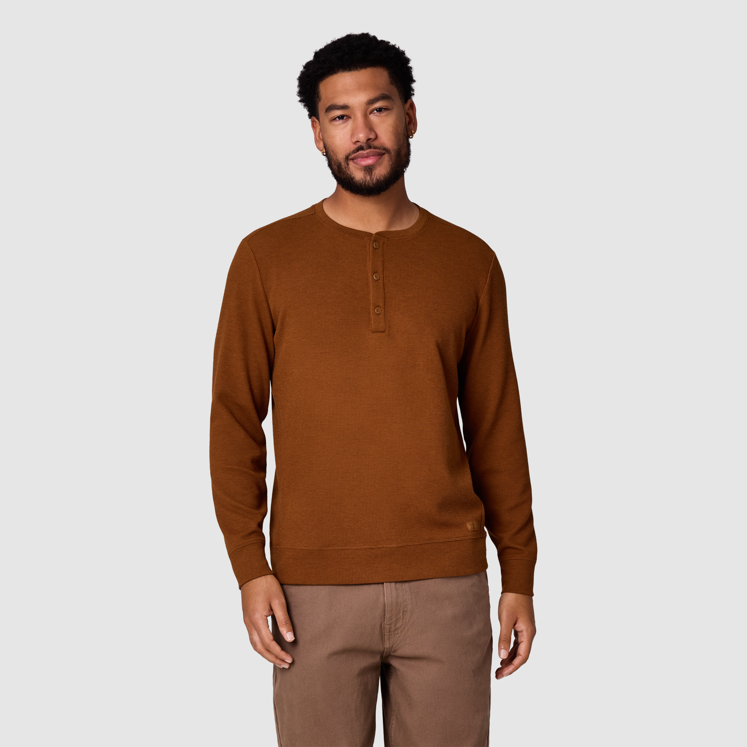 Men's Eclipse Waffle Long Sleeve Henley - Image 22