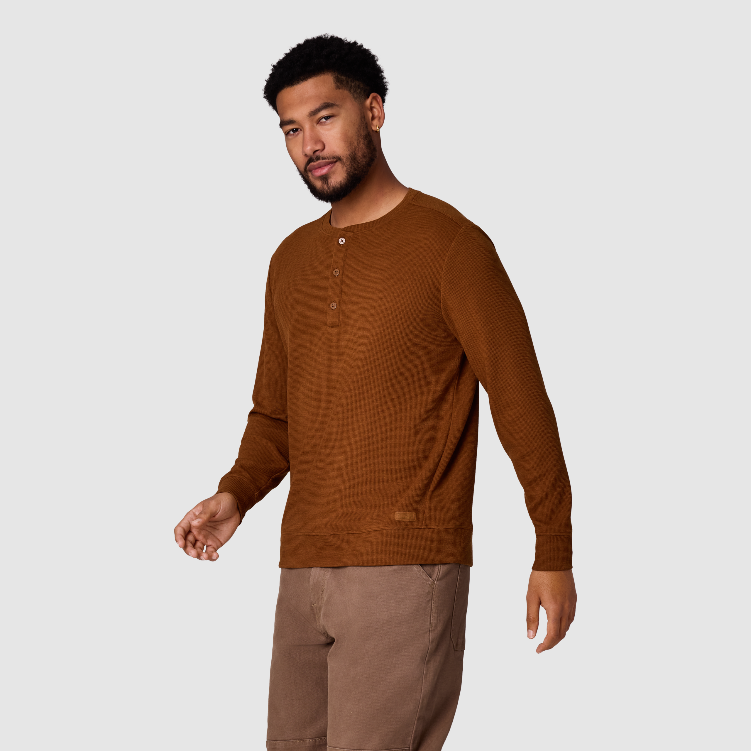 Men's Eclipse Waffle Long Sleeve Henley - Image 24