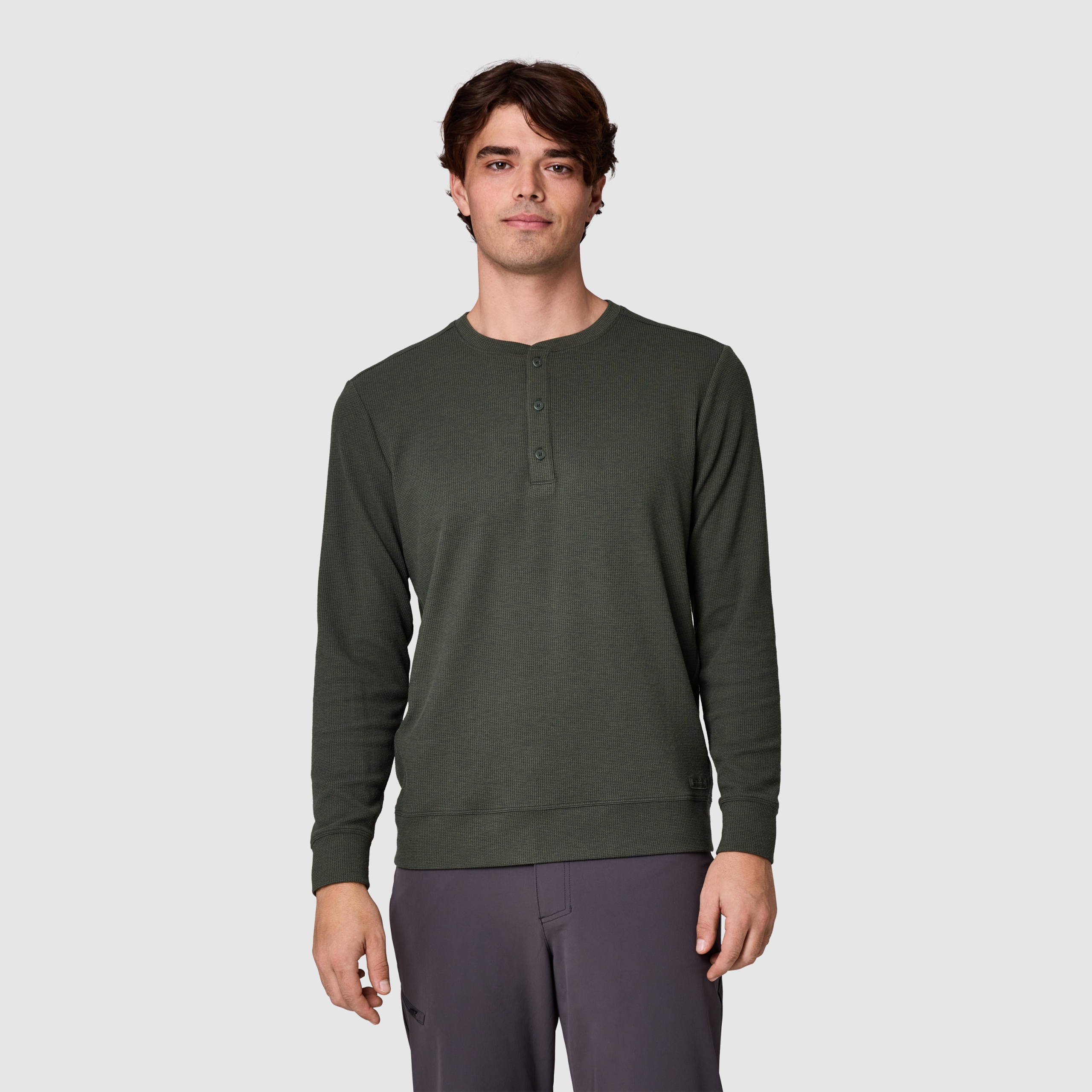Men's Eclipse Waffle Long Sleeve Henley - Image 17