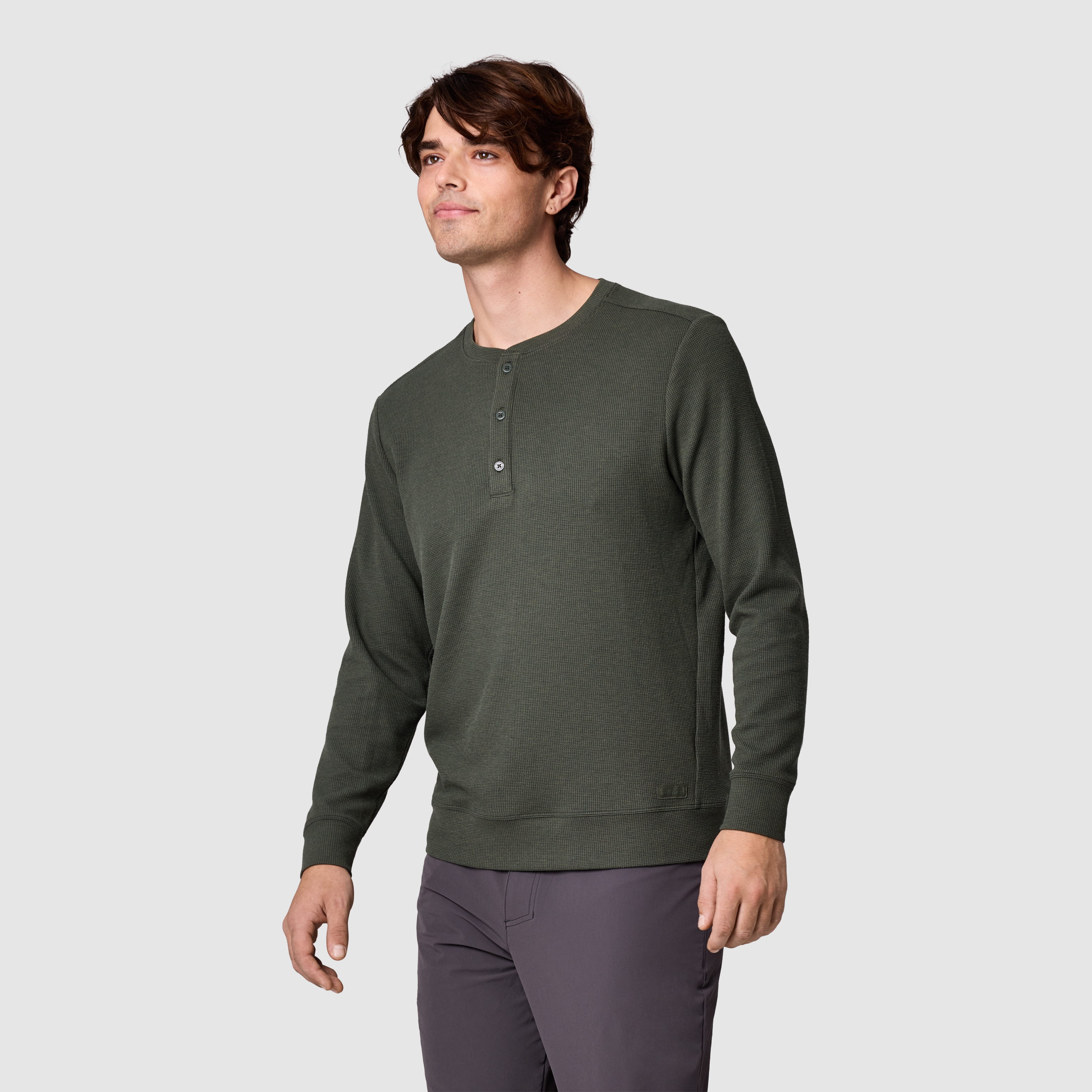 Men's Eclipse Waffle Long Sleeve Henley - Image 19